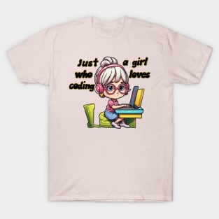 Just a girl who loves coding T-Shirt